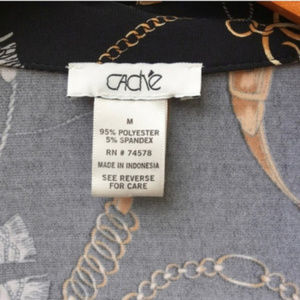 Cache Tops - Cache chain link print blouse size M Cache Tops - Cache chain link print blouse size M